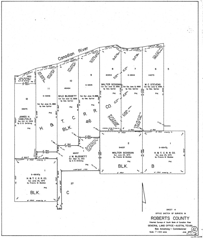 63568, Roberts County Working Sketch 42, General Map Collection