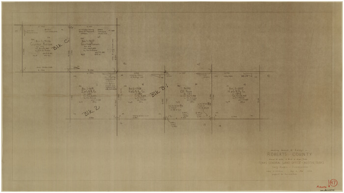 63573, Roberts County Working Sketch 47, General Map Collection
