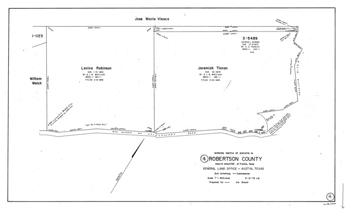 63577, Robertson County Working Sketch 4, General Map Collection