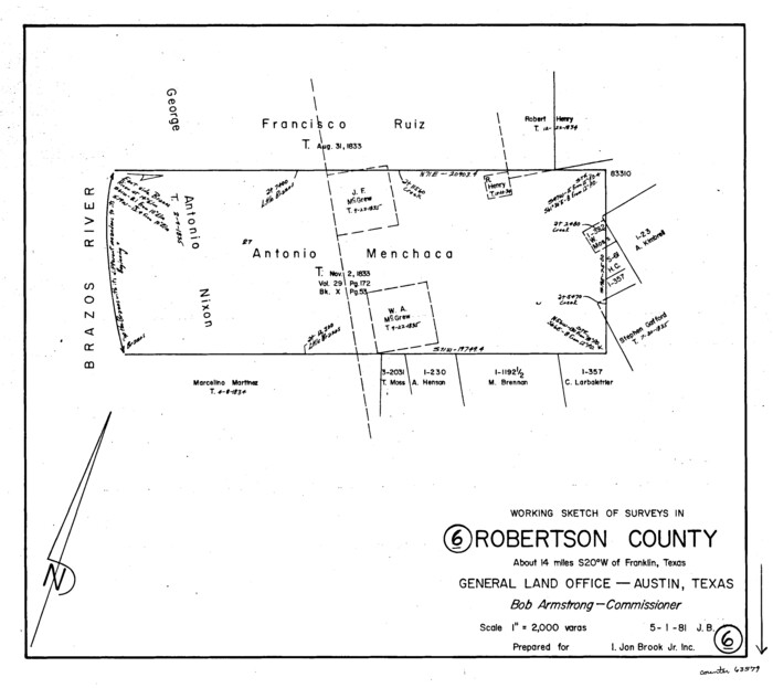 63579, Robertson County Working Sketch 6, General Map Collection