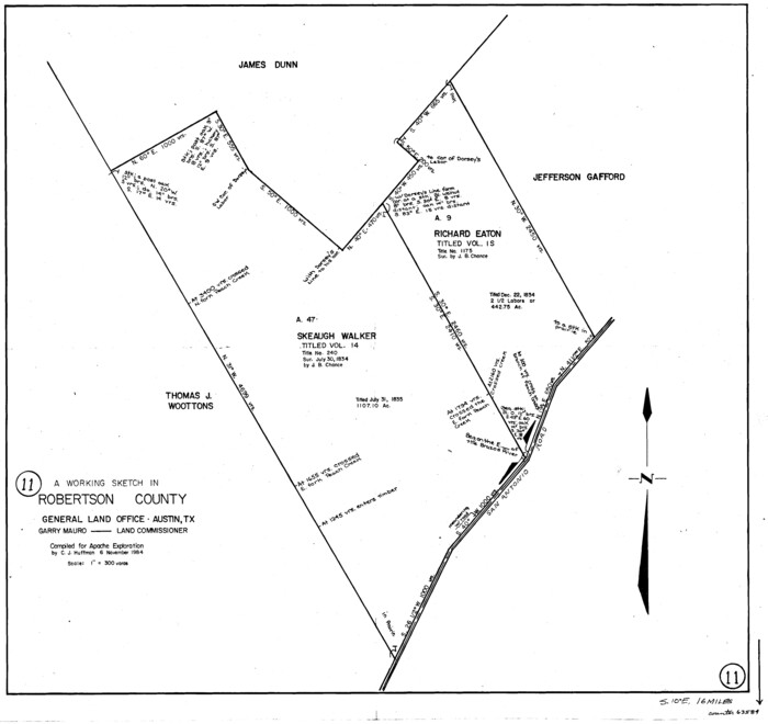 63584, Robertson County Working Sketch 11, General Map Collection