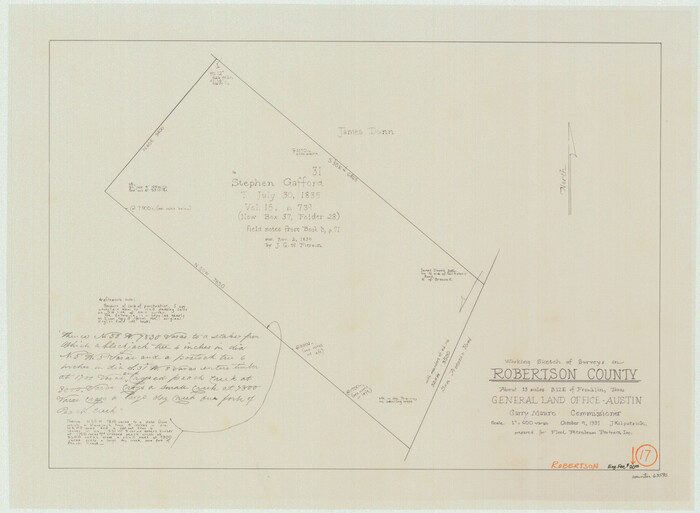63590, Robertson County Working Sketch 17, General Map Collection