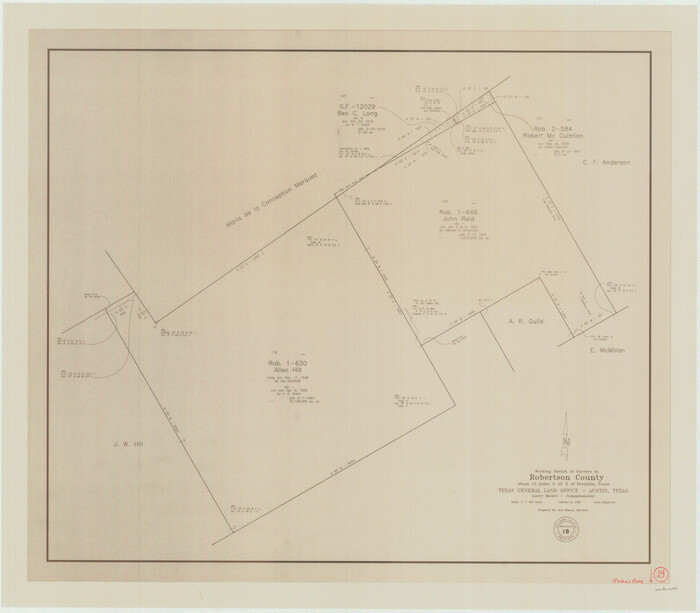 63591, Robertson County Working Sketch 18, General Map Collection