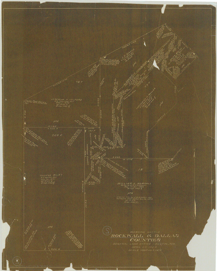 63594, Rockwall County Working Sketch 2, General Map Collection