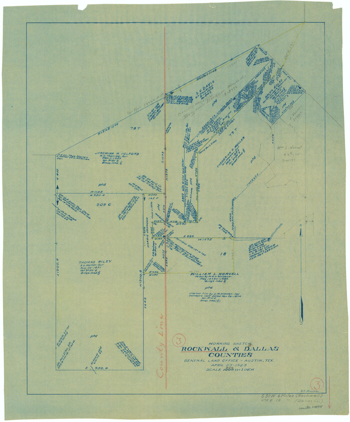 63595, Rockwall County Working Sketch 3, General Map Collection