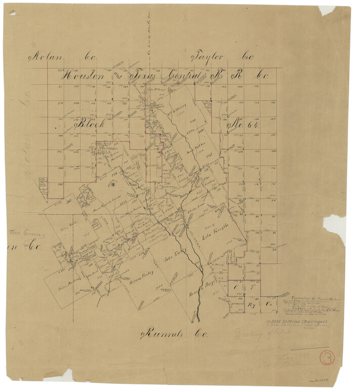 63599, Runnels County Working Sketch 3, General Map Collection
