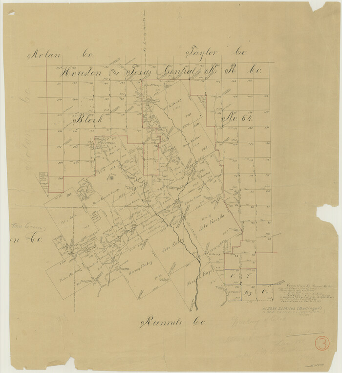 63599, Runnels County Working Sketch 3, General Map Collection