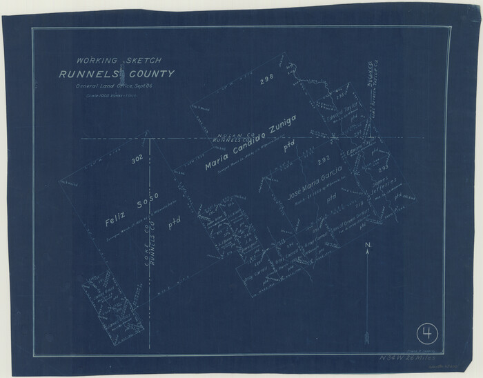 63600, Runnels County Working Sketch 4, General Map Collection