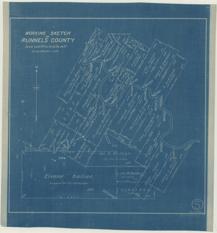 63601, Runnels County Working Sketch 5, General Map Collection