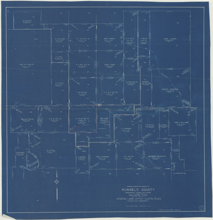 63604, Runnels County Working Sketch 8, General Map Collection
