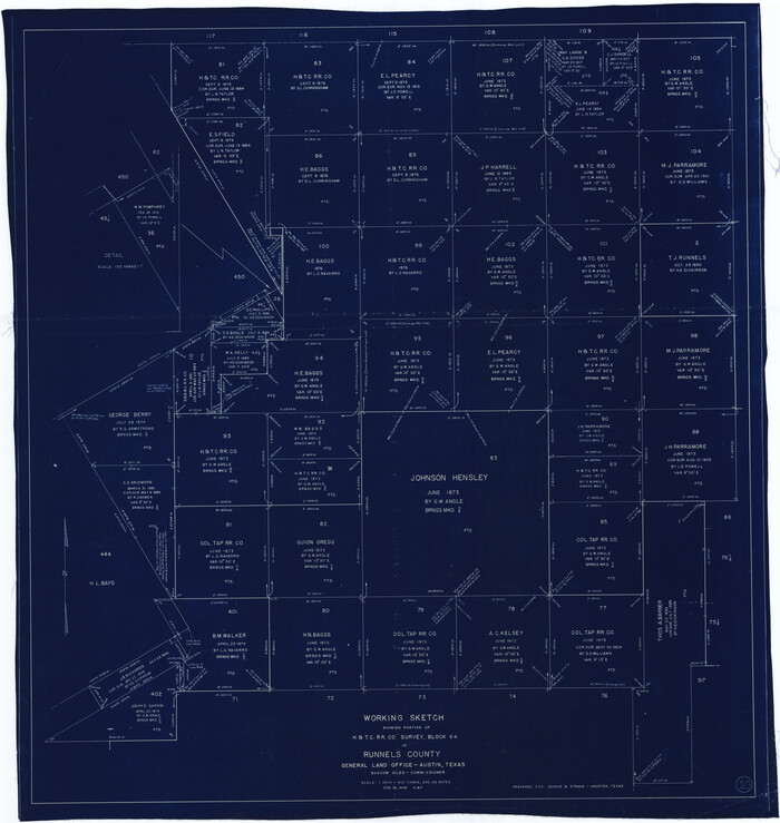 63606, Runnels County Working Sketch 10, General Map Collection