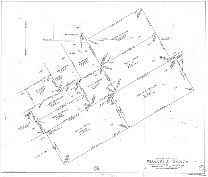 63612, Runnels County Working Sketch 16, General Map Collection