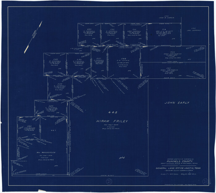 63614, Runnels County Working Sketch 18, General Map Collection