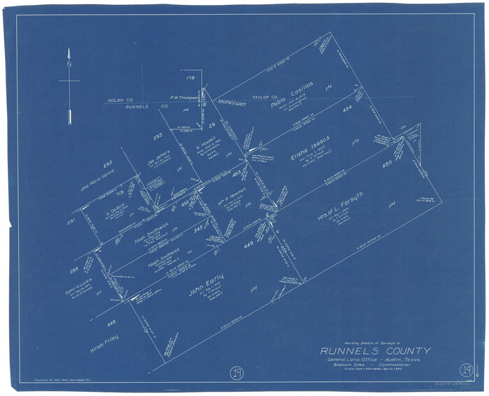 63615, Runnels County Working Sketch 19, General Map Collection
