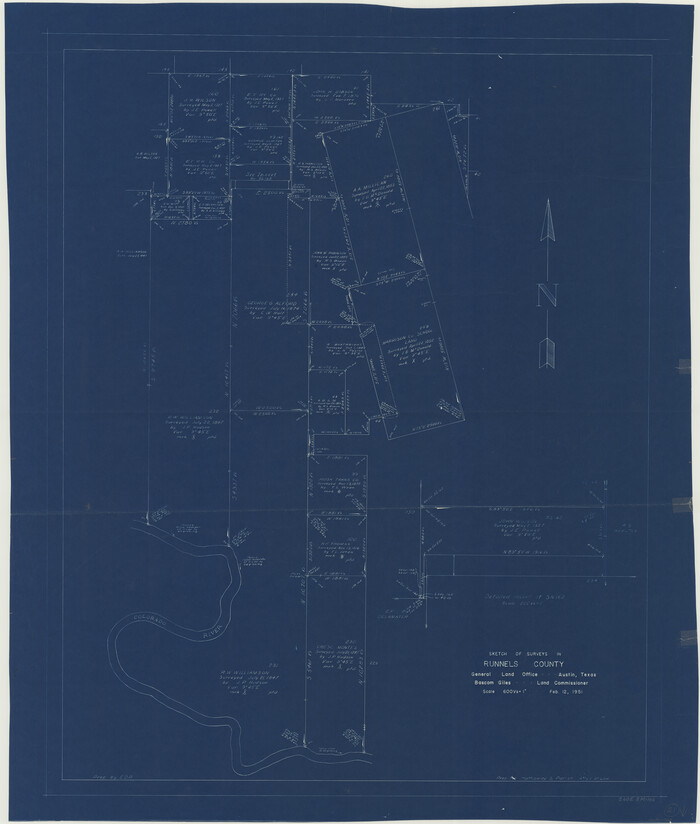 63617, Runnels County Working Sketch 21, General Map Collection