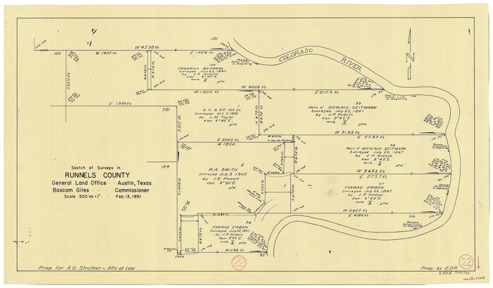 63618, Runnels County Working Sketch 22, General Map Collection

