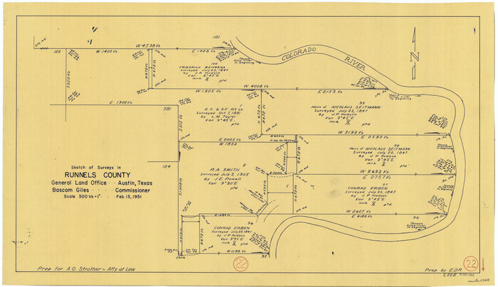 63618, Runnels County Working Sketch 22, General Map Collection