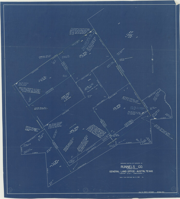 63619, Runnels County Working Sketch 23, General Map Collection