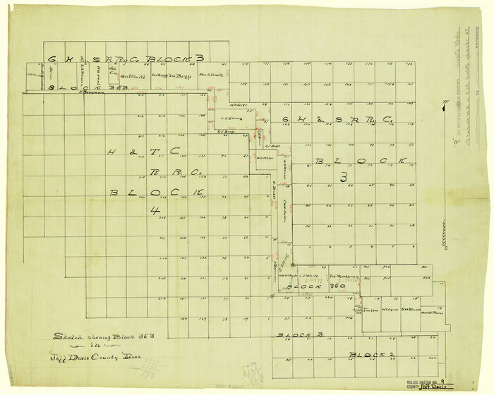 6362, Jeff Davis County Rolled Sketch 9, General Map Collection