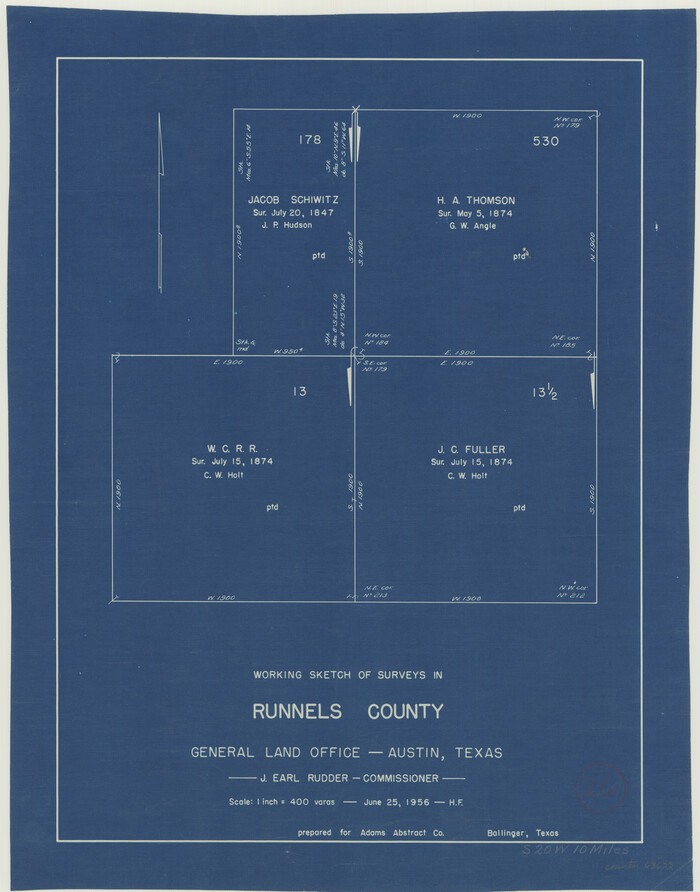 63622, Runnels County Working Sketch 26, General Map Collection