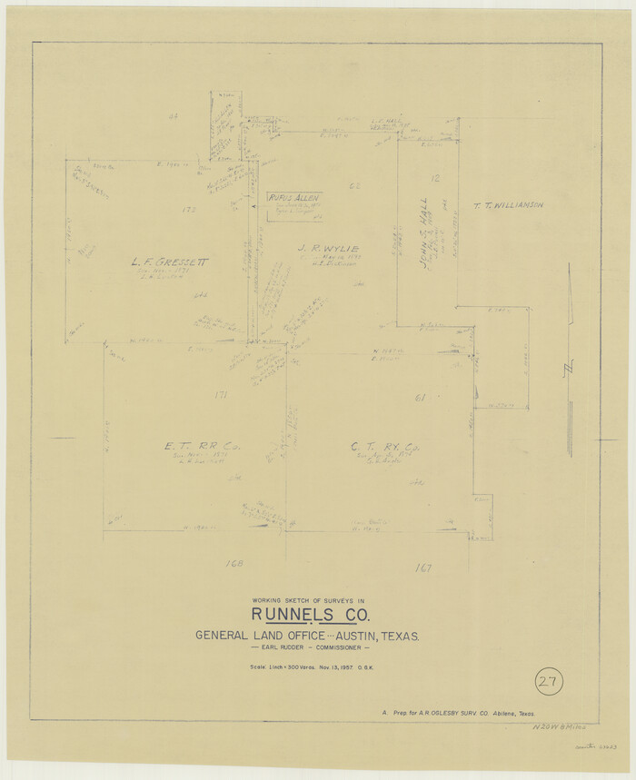63623, Runnels County Working Sketch 27, General Map Collection