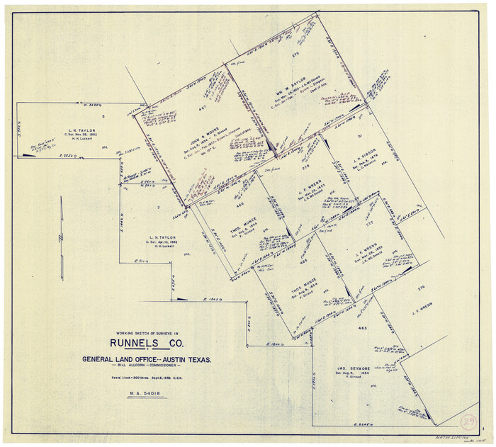 63625, Runnels County Working Sketch 29, General Map Collection
