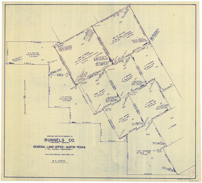 63625, Runnels County Working Sketch 29, General Map Collection