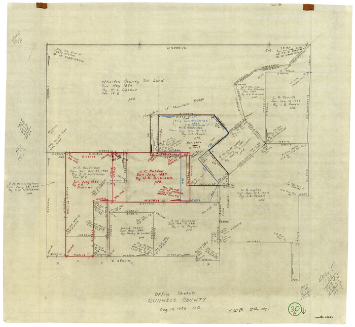 63626, Runnels County Working Sketch 30a, General Map Collection
