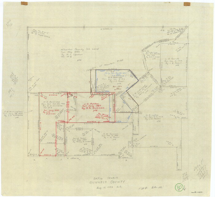 63626, Runnels County Working Sketch 30a, General Map Collection