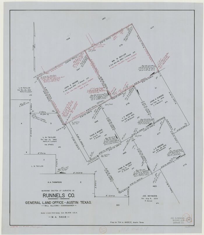 63630, Runnels County Working Sketch 32, General Map Collection