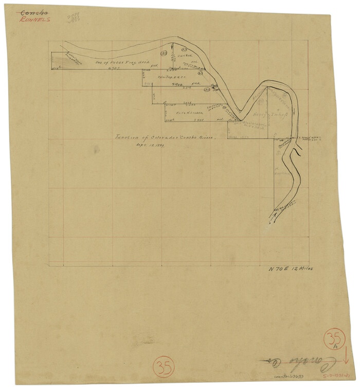 63633, Runnels County Working Sketch 35a, General Map Collection
