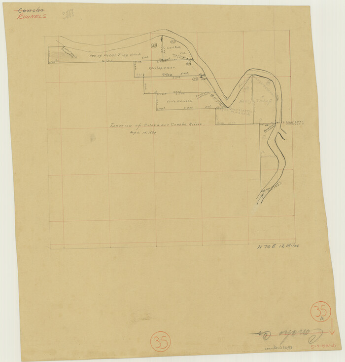 63633, Runnels County Working Sketch 35a, General Map Collection