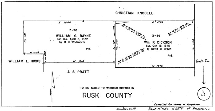 63638, Rusk County Working Sketch 3, General Map Collection