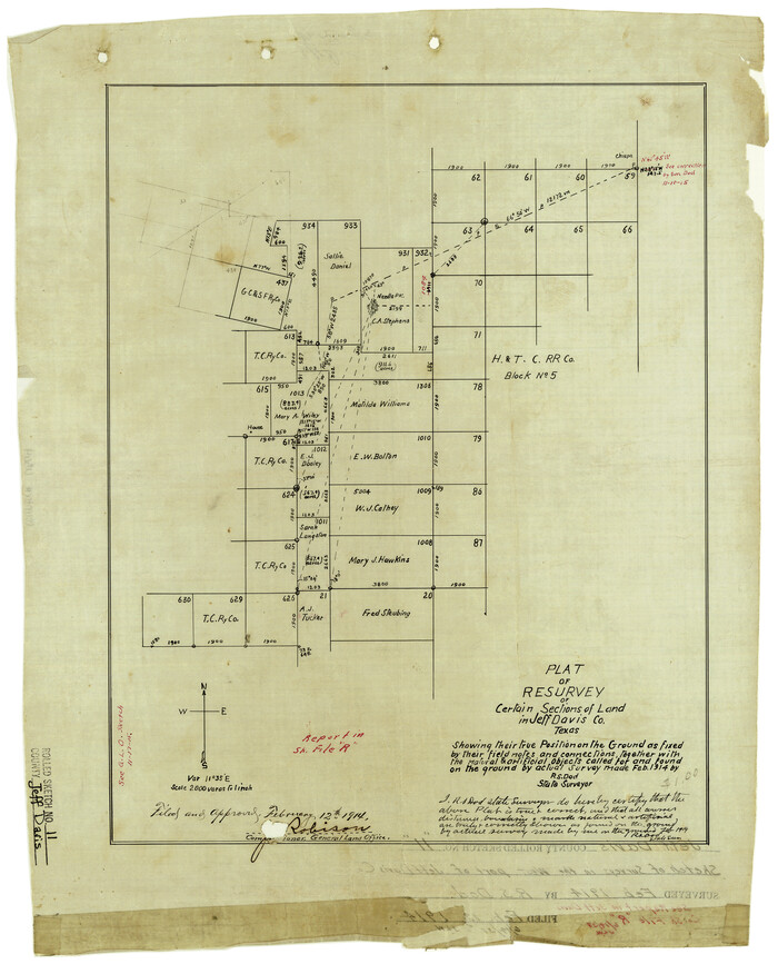 6364, Jeff Davis County Rolled Sketch 11, General Map Collection