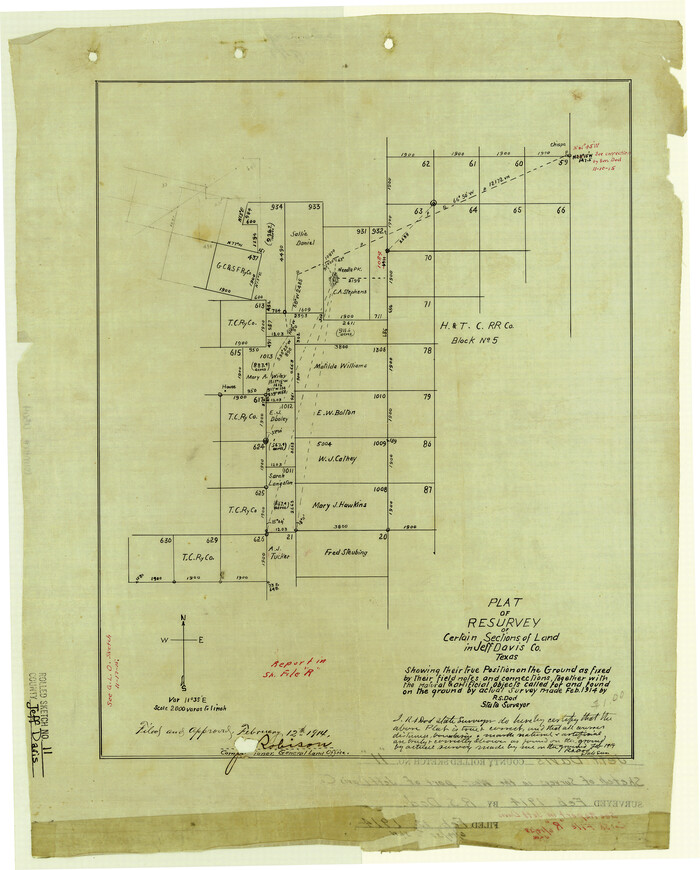 6364, Jeff Davis County Rolled Sketch 11, General Map Collection