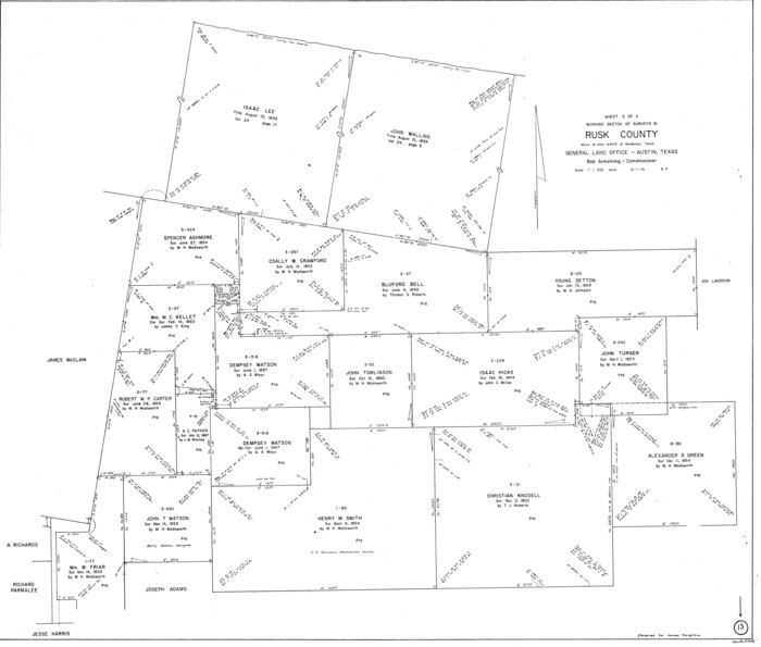 63648, Rusk County Working Sketch 13, General Map Collection