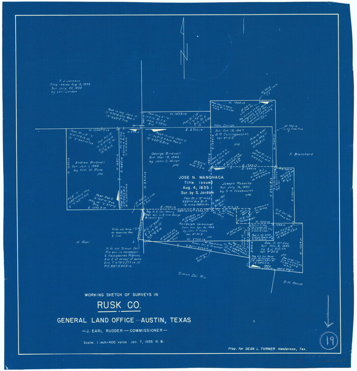63654, Rusk County Working Sketch 19, General Map Collection