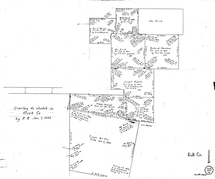 63655, Rusk County Working Sketch 20a, General Map Collection