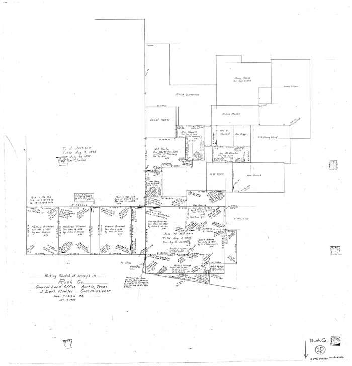 63656, Rusk County Working Sketch 20b, General Map Collection