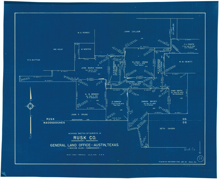 63660, Rusk County Working Sketch 24, General Map Collection