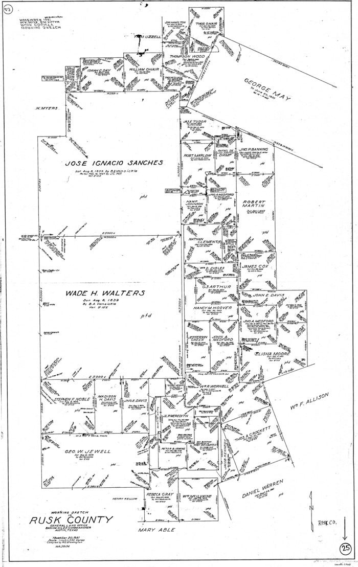 63661, Rusk County Working Sketch 25, General Map Collection
