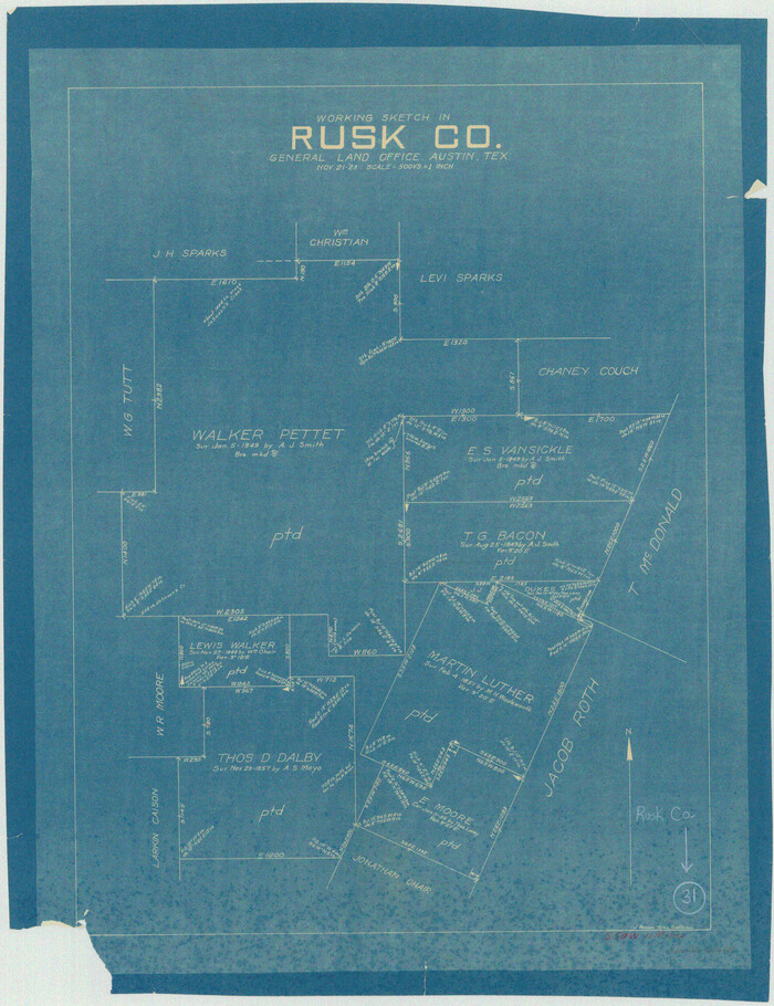63668, Rusk County Working Sketch 31, General Map Collection
