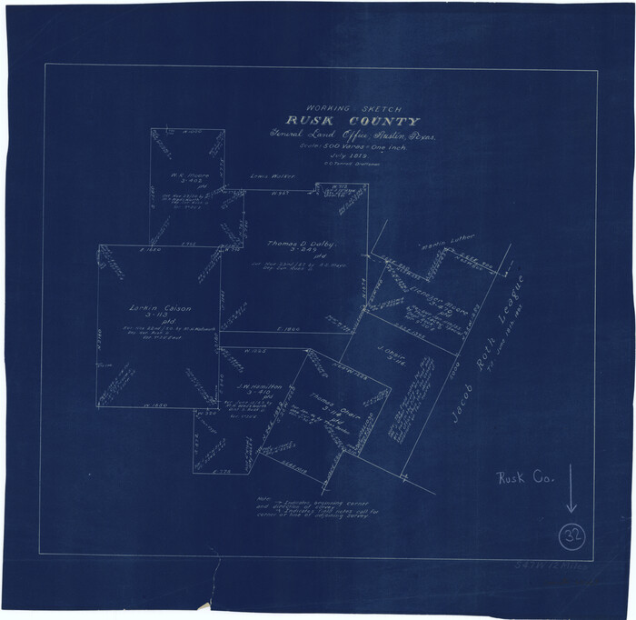 63669, Rusk County Working Sketch 32, General Map Collection