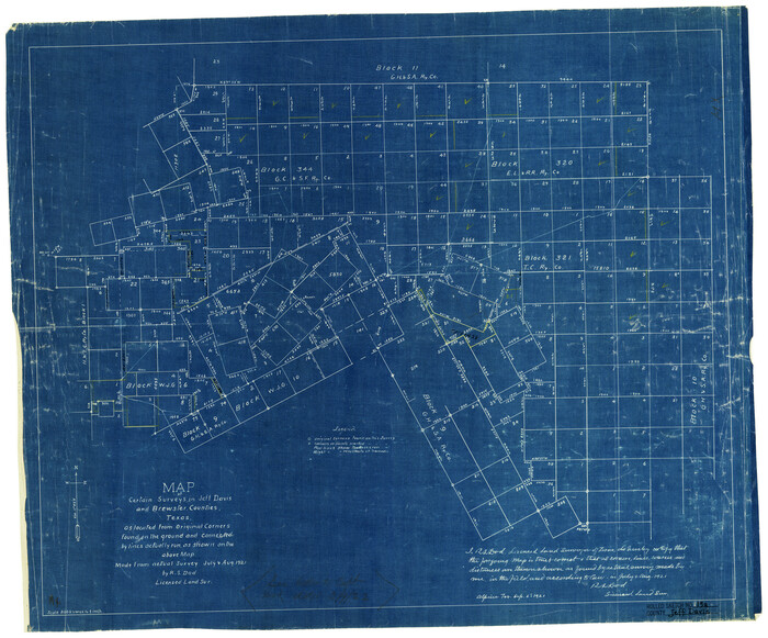 6367, Jeff Davis County Rolled Sketch 13A, General Map Collection