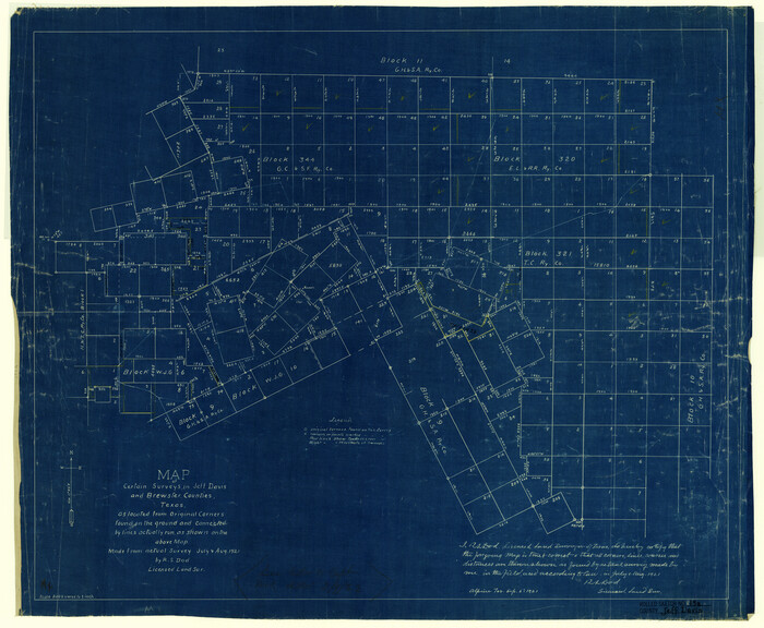 6367, Jeff Davis County Rolled Sketch 13A, General Map Collection