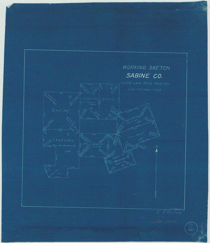 63673, Sabine County Working Sketch 2, General Map Collection