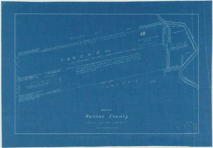 63674, Sabine County Working Sketch 3, General Map Collection