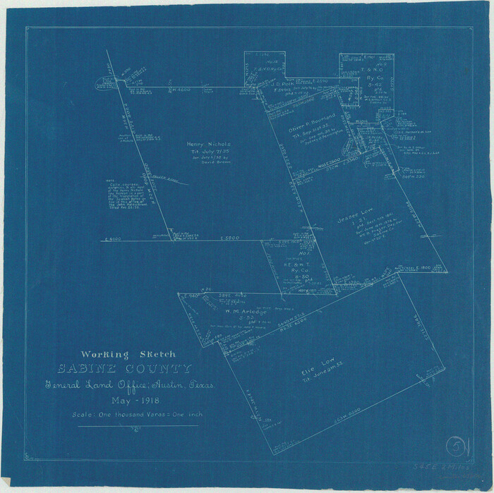 63676, Sabine County Working Sketch 5, General Map Collection