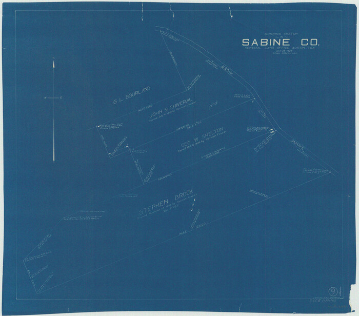 63680, Sabine County Working Sketch 9, General Map Collection
