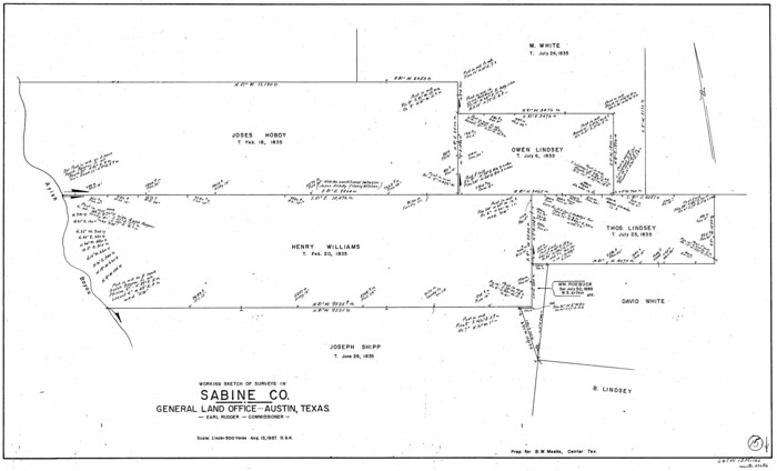 63686, Sabine County Working Sketch 15, General Map Collection